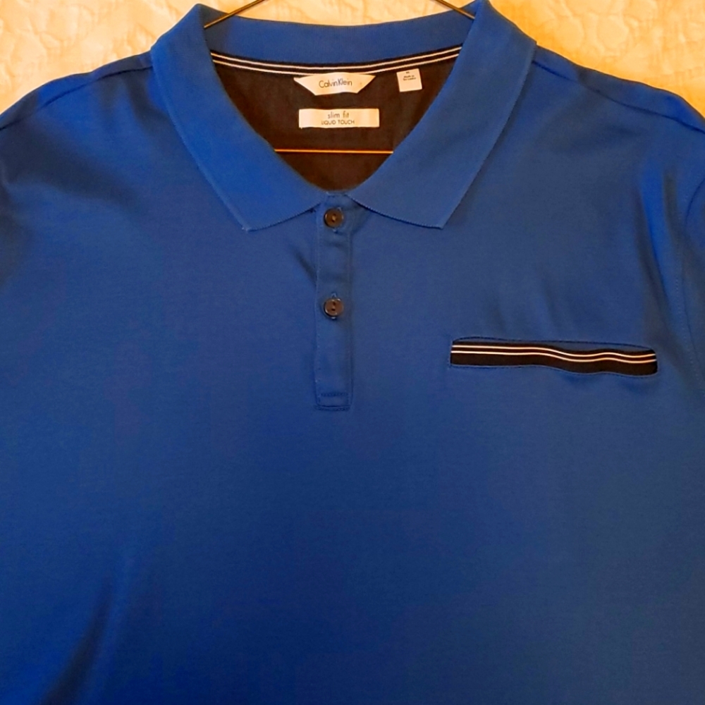 Calvin Klein polo shirt in nice royal blue